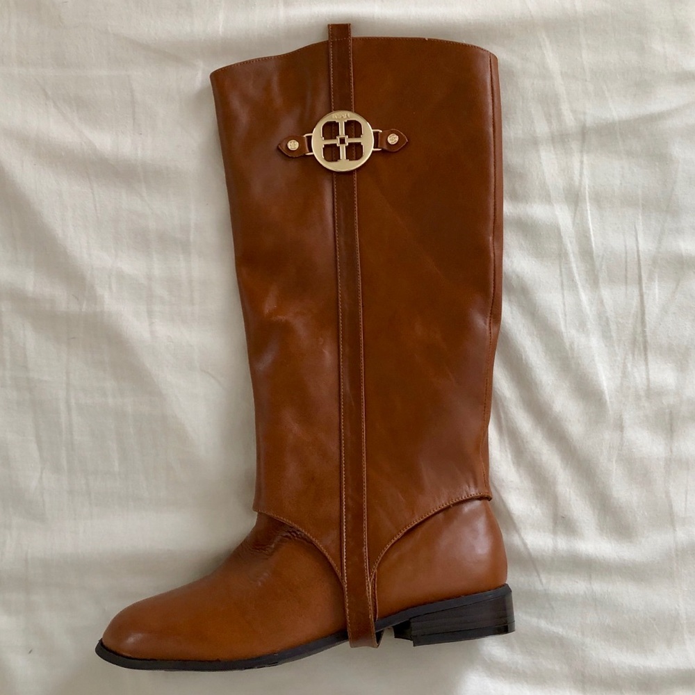 IMAN 2 in 1 Leather Knee High Riding/Ankle Boot